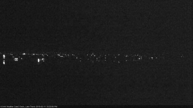 Lake Travis webcam, February 11, 2019 9:35 PM CT