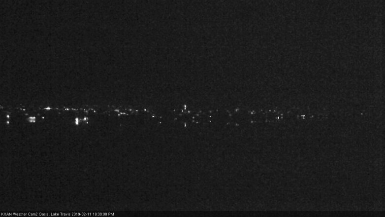 Lake Travis webcam, February 11, 2019 9:40 PM CT