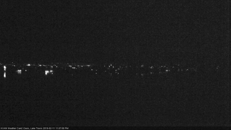 Lake Travis webcam, February 11, 2019 10:10 PM CT