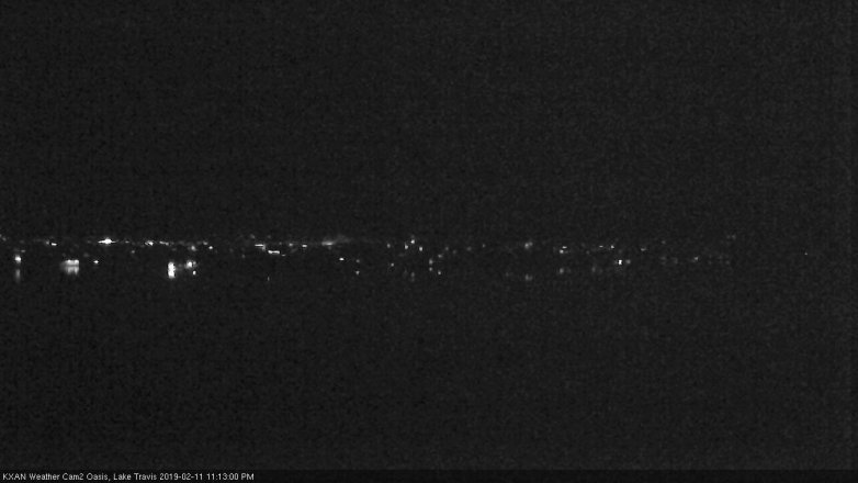 Lake Travis webcam, February 11, 2019 10:15 PM CT