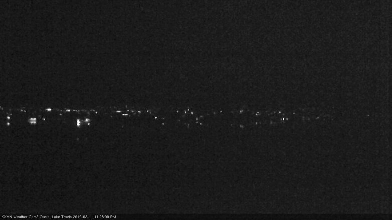 Lake Travis webcam, February 11, 2019 10:30 PM CT