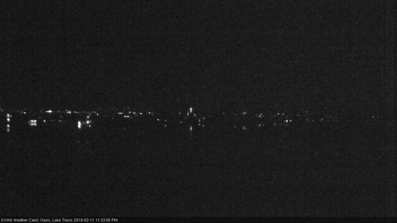 Lake Travis webcam, February 11, 2019 10:35 PM CT
