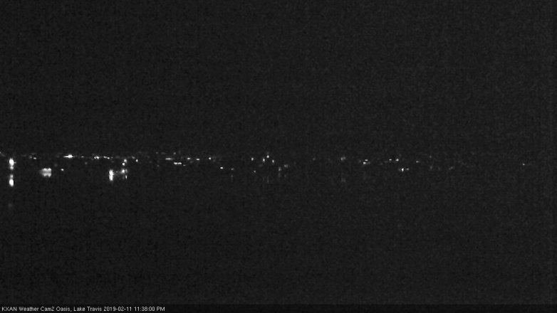 Lake Travis webcam, February 11, 2019 10:40 PM CT