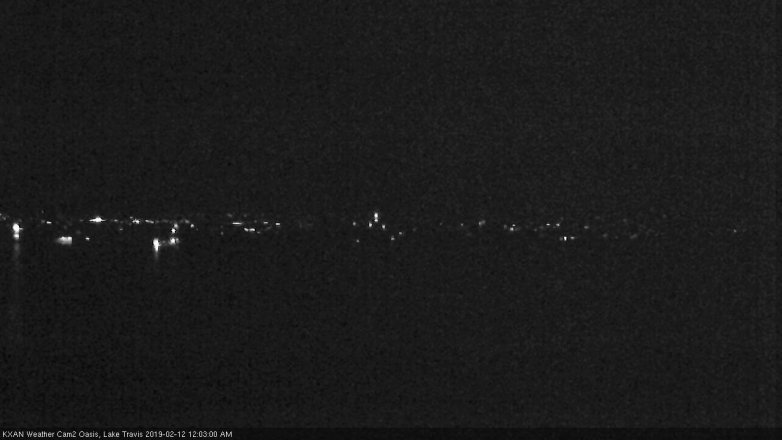 Lake Travis webcam, February 11, 2019 11:05 PM CT