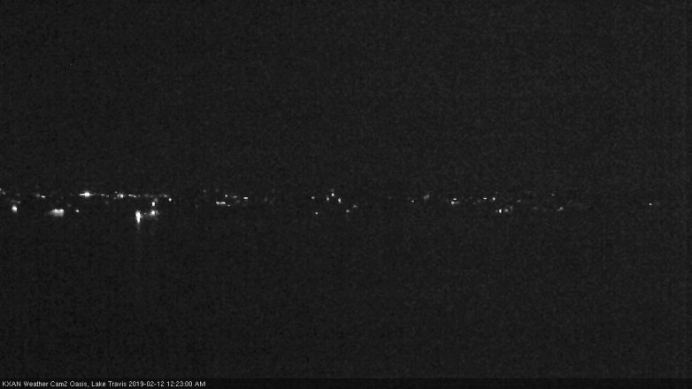 Lake Travis webcam, February 11, 2019 11:25 PM CT