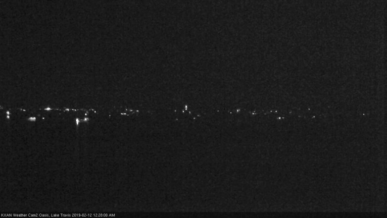 Lake Travis webcam, February 11, 2019 11:30 PM CT