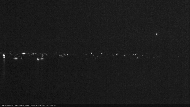 Lake Travis webcam, February 11, 2019 11:35 PM CT