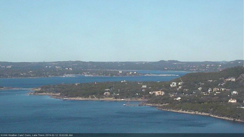 Lake Travis webcam, February 12, 2019 9:05 AM CT