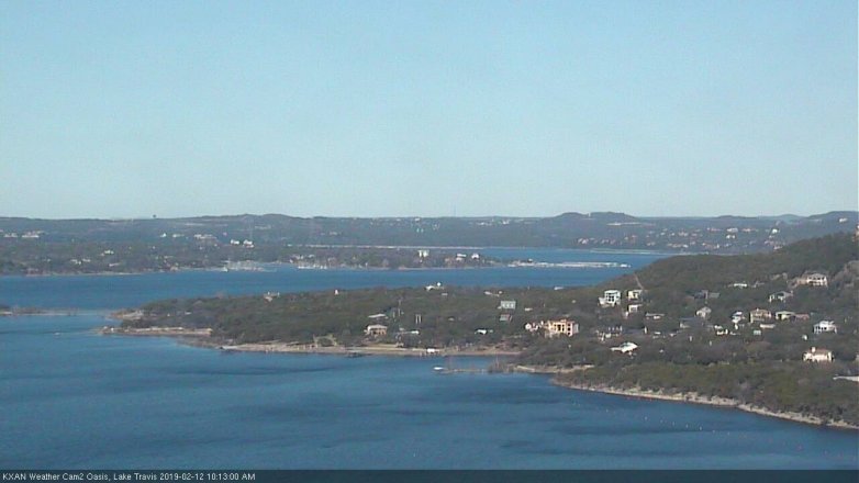 Lake Travis webcam, February 12, 2019 9:15 AM CT