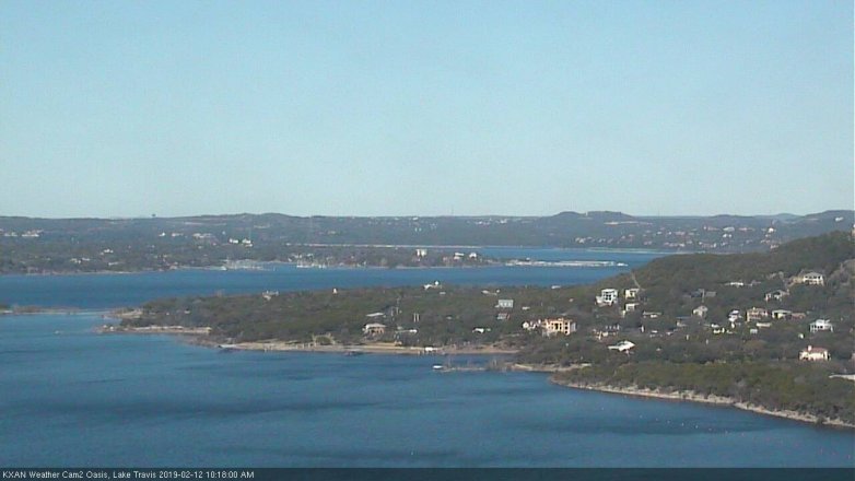 Lake Travis webcam, February 12, 2019 9:20 AM CT