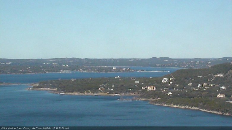 Lake Travis webcam, February 12, 2019 9:25 AM CT