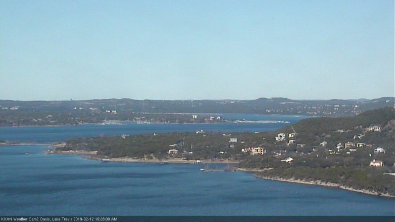 Lake Travis webcam, February 12, 2019 9:30 AM CT