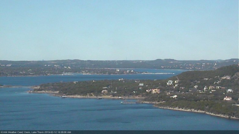 Lake Travis webcam, February 12, 2019 9:40 AM CT