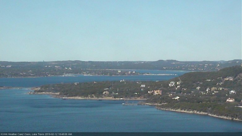Lake Travis webcam, February 12, 2019 9:50 AM CT