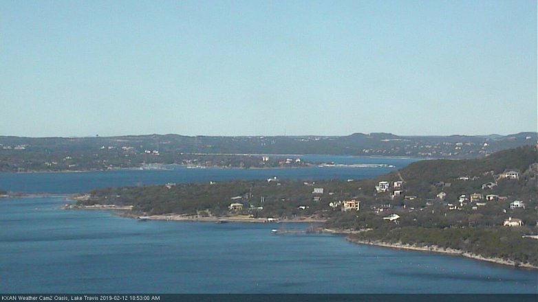 Lake Travis webcam, February 12, 2019 9:55 AM CT