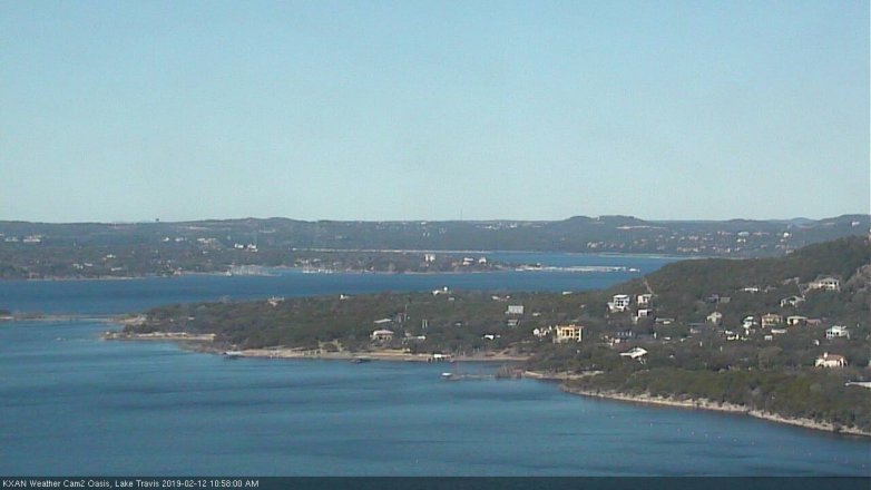Lake Travis webcam, February 12, 2019 10:00 AM CT