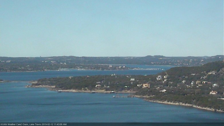 Lake Travis webcam, February 12, 2019 10:45 AM CT