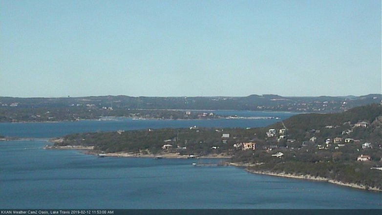Lake Travis webcam, February 12, 2019 10:55 AM CT