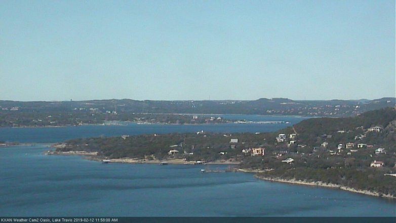 Lake Travis webcam, February 12, 2019 11:00 AM CT