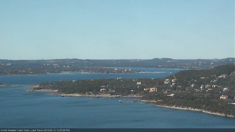 Lake Travis webcam, February 12, 2019 11:05 AM CT