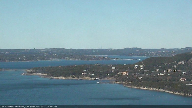 Lake Travis webcam, February 12, 2019 11:20 AM CT