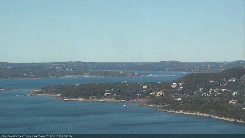 Lake Travis webcam, February 12, 2019 11:30 AM CT