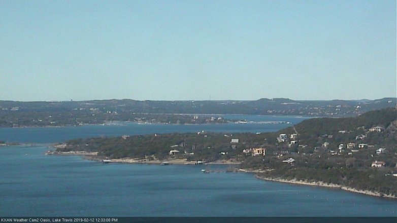 Lake Travis webcam, February 12, 2019 11:35 AM CT