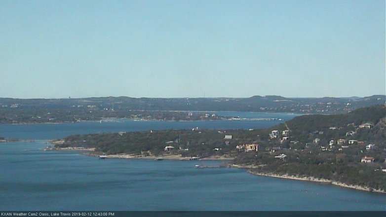 Lake Travis webcam, February 12, 2019 11:45 AM CT