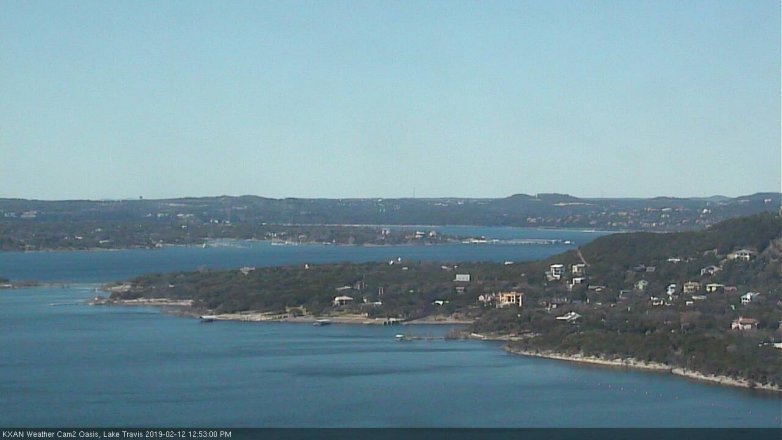 Lake Travis webcam, February 12, 2019 11:55 AM CT