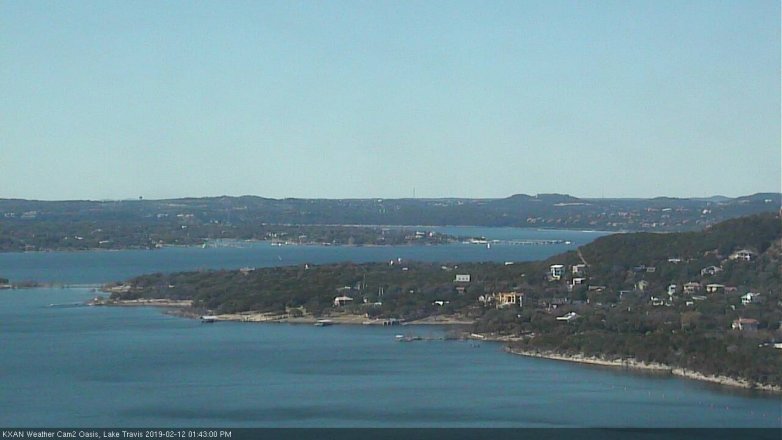 Lake Travis webcam, February 12, 2019 12:45 PM CT
