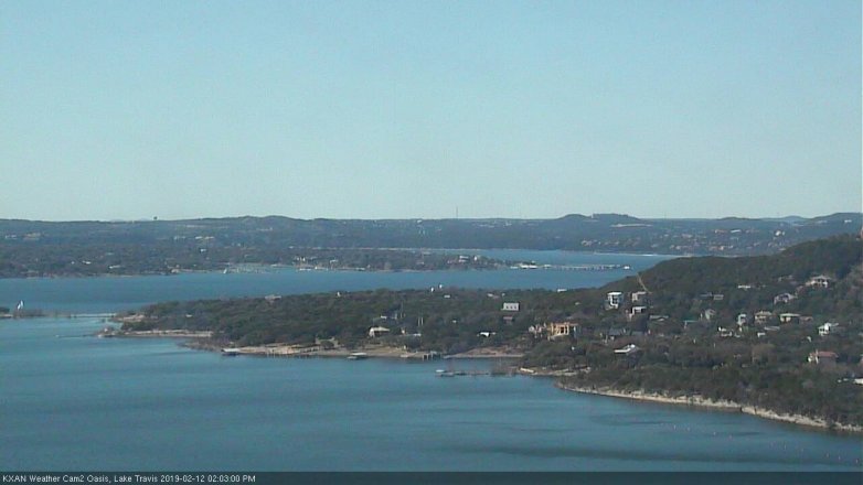 Lake Travis webcam, February 12, 2019 1:05 PM CT