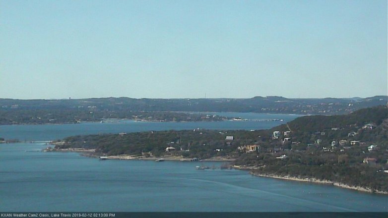 Lake Travis webcam, February 12, 2019 1:15 PM CT