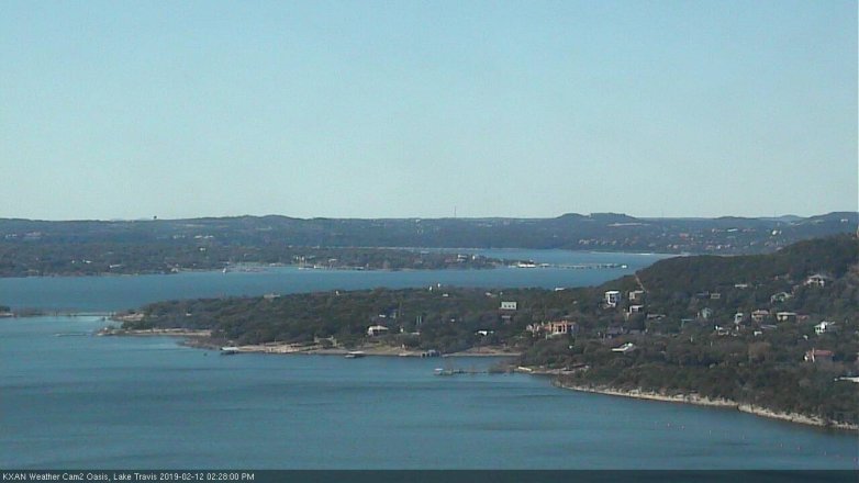 Lake Travis webcam, February 12, 2019 1:30 PM CT