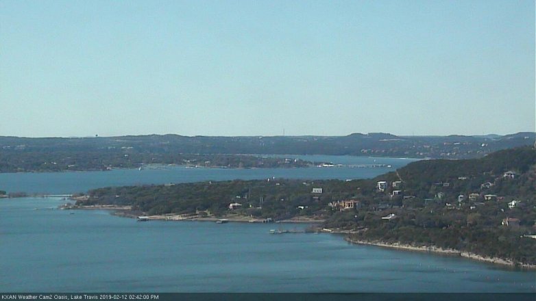 Lake Travis webcam, February 12, 2019 1:45 PM CT