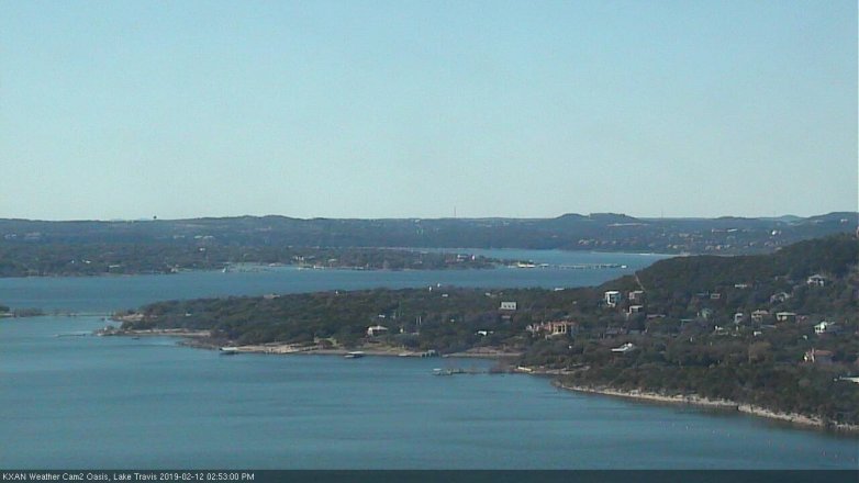 Lake Travis webcam, February 12, 2019 1:55 PM CT