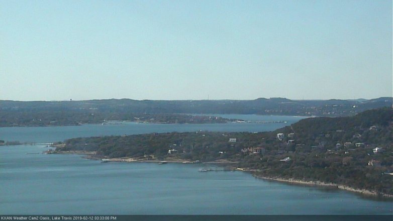 Lake Travis webcam, February 12, 2019 2:35 PM CT