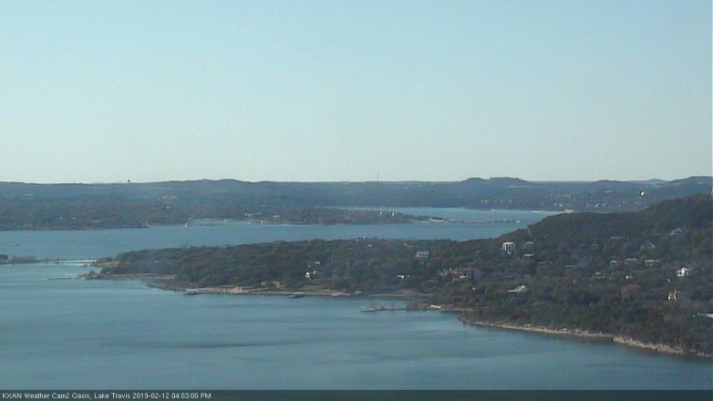 Lake Travis webcam, February 12, 2019 3:05 PM CT