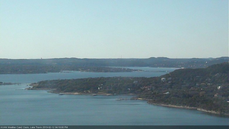 Lake Travis webcam, February 12, 2019 3:20 PM CT