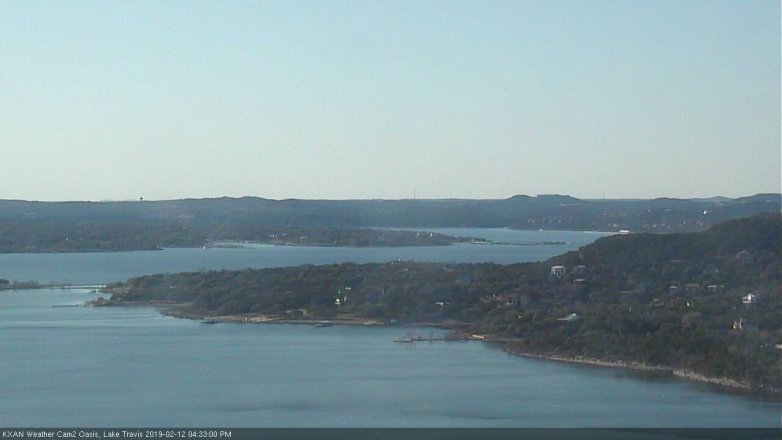 Lake Travis webcam, February 12, 2019 3:35 PM CT