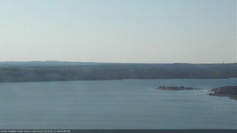 Lake Travis webcam, February 12, 2019 3:45 PM CT