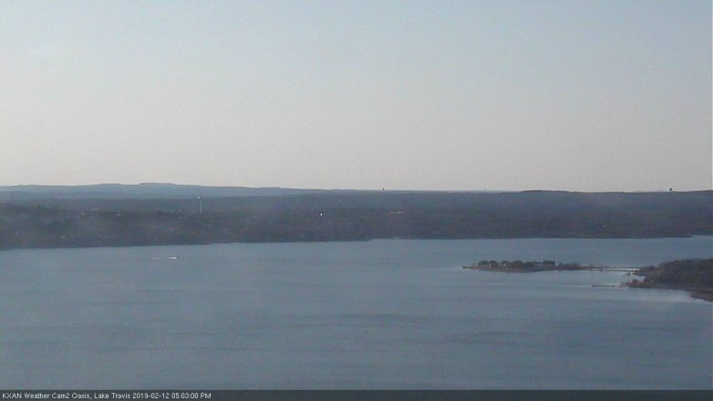 Lake Travis webcam, February 12, 2019 4:05 PM CT