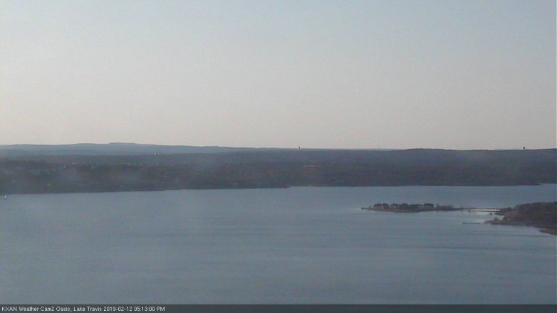 Lake Travis webcam, February 12, 2019 4:15 PM CT