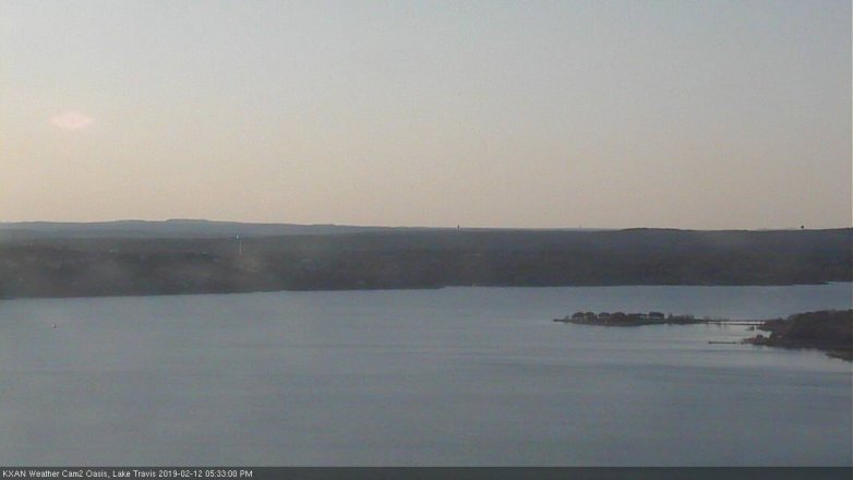 Lake Travis webcam, February 12, 2019 4:35 PM CT