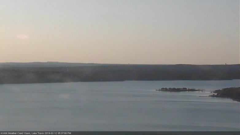 Lake Travis webcam, February 12, 2019 4:40 PM CT