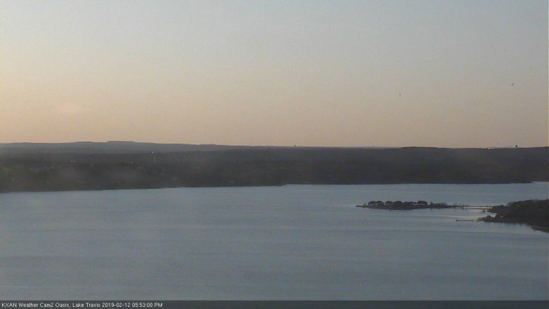 Lake Travis webcam, February 12, 2019 4:55 PM CT