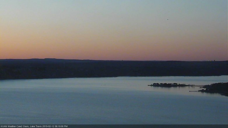 Lake Travis webcam, February 12, 2019 5:20 PM CT
