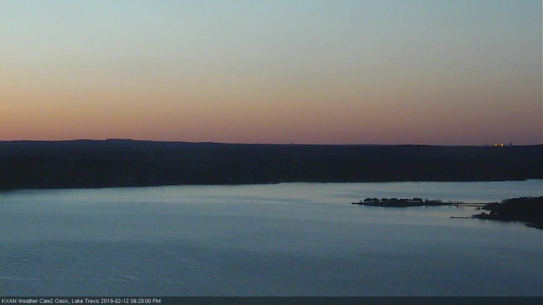 Lake Travis webcam, February 12, 2019 5:30 PM CT