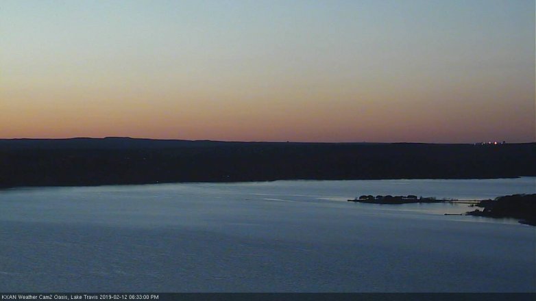 Lake Travis webcam, February 12, 2019 5:35 PM CT