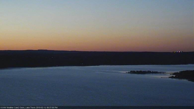 Lake Travis webcam, February 12, 2019 5:40 PM CT