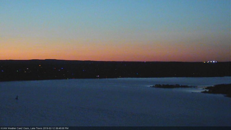 Lake Travis webcam, February 12, 2019 5:50 PM CT